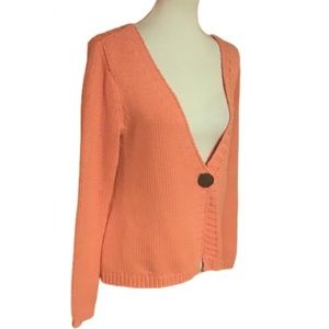 Women's V-Neck Orange Sweater